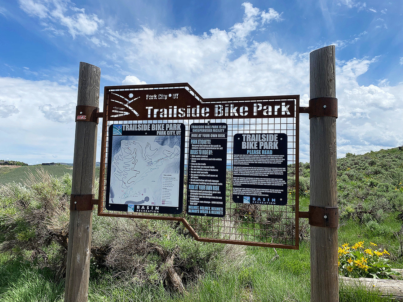 map at trailside bike park in park city utah